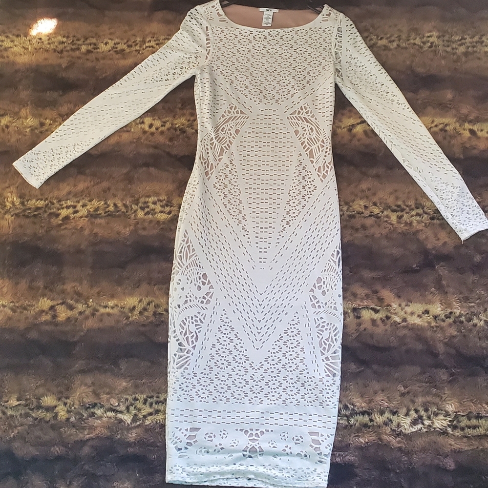 Bar III Laser cut out dress